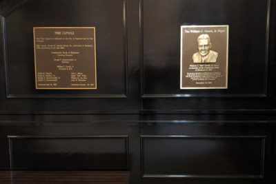 time capsule and dedication plaques in Elmhurst IL