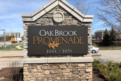 Monument Sign Refurbishing in Oak Brook IL