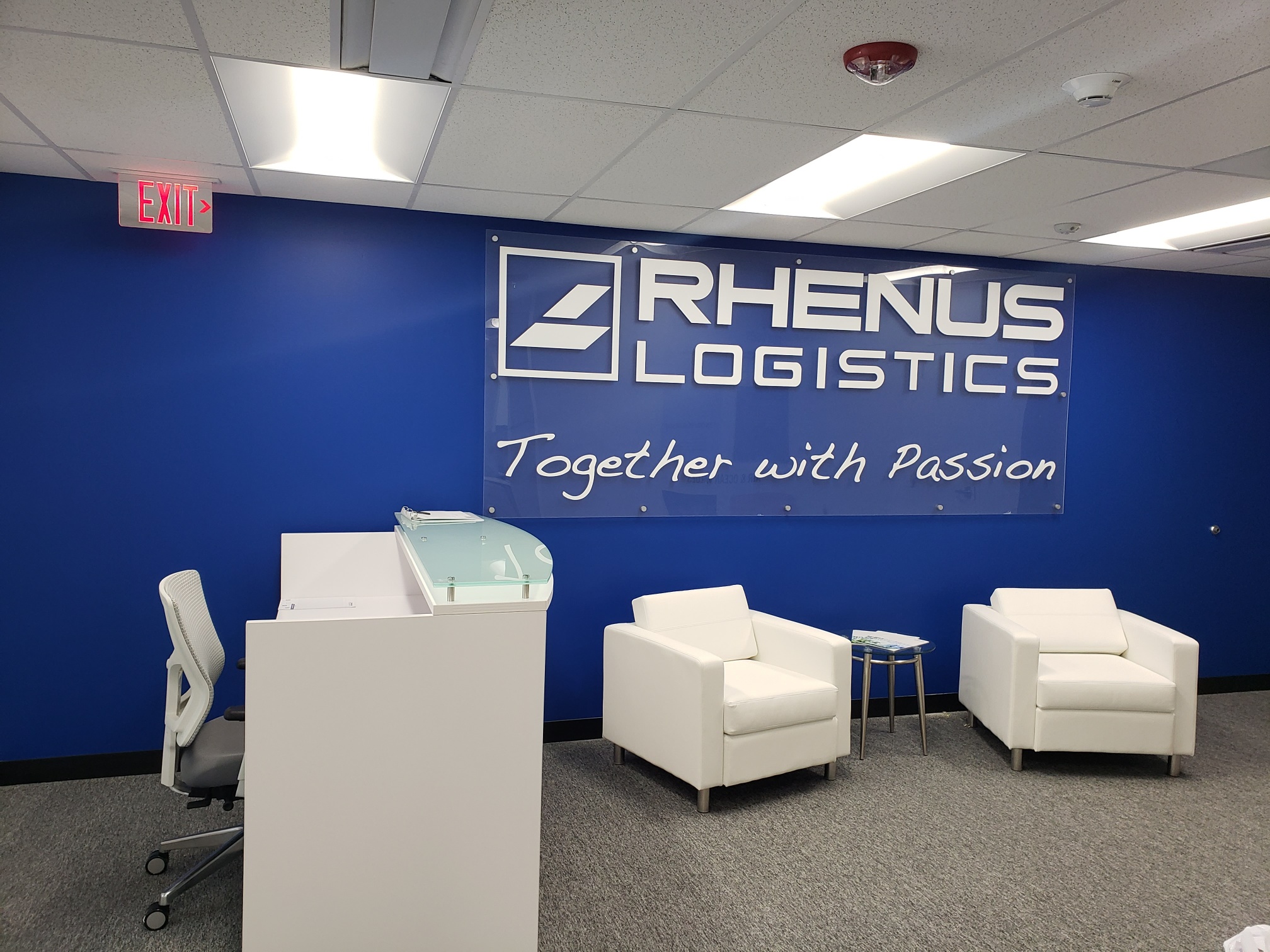 Acrylic Panel Lobby Signs with Vinyl Overlays in Chicago IL