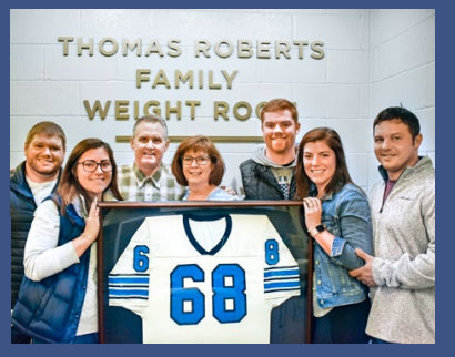 Weightroom named after the Thomas Family in Elmhurst IL